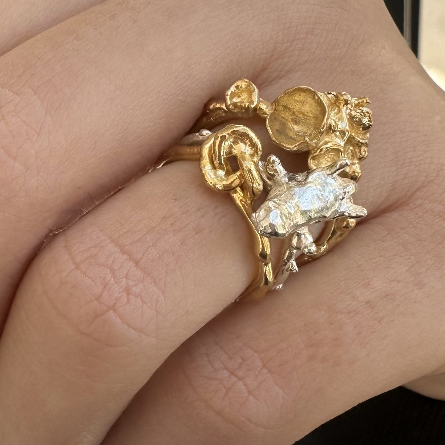 GOLD ROSE RING ‘’R073GP’’