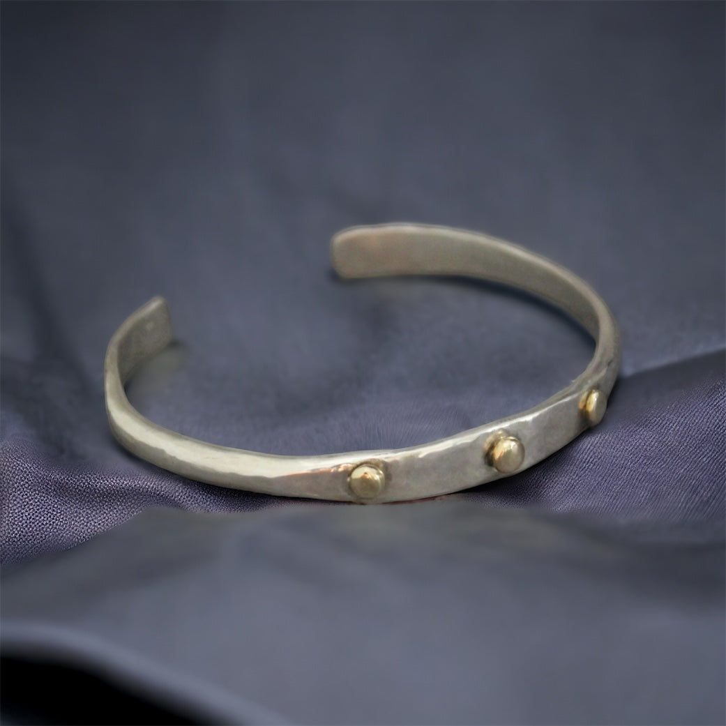 18K GOLD & SILVER BRACELET ‘’BR049SSG’’