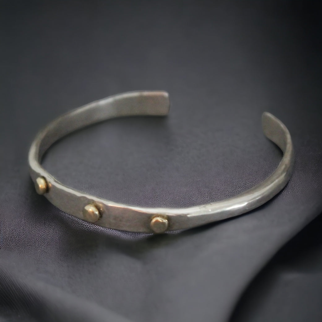 18K GOLD & SILVER BRACELET ‘’BR049SSG’’