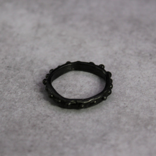 BLACK RHODIUM DOTS RING ‘’R002BRS’’