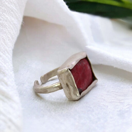 THULITE RING ‘’R039SS/S’’