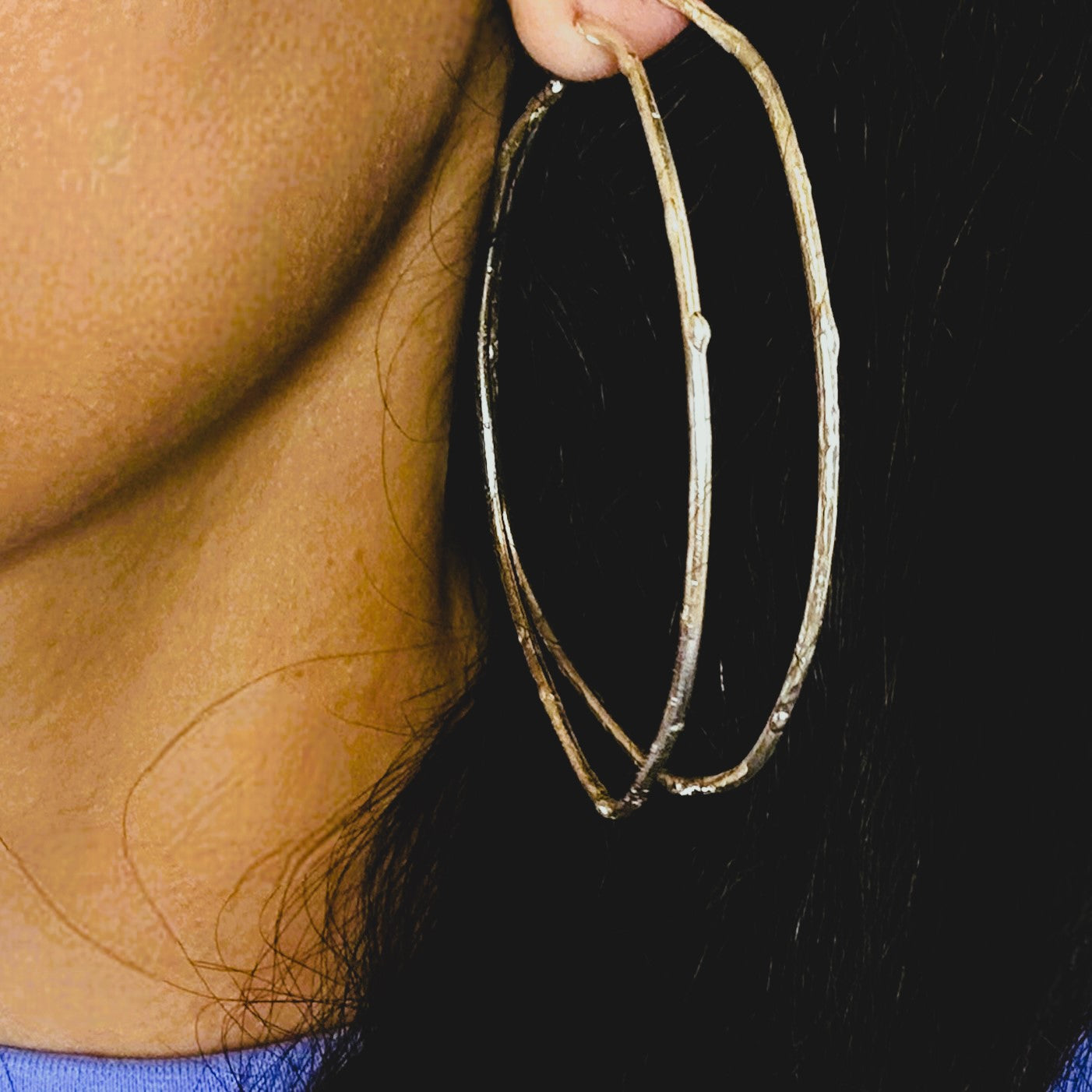 LARGE GOLD HOOPS EARRINGS ‘’E211GP'’