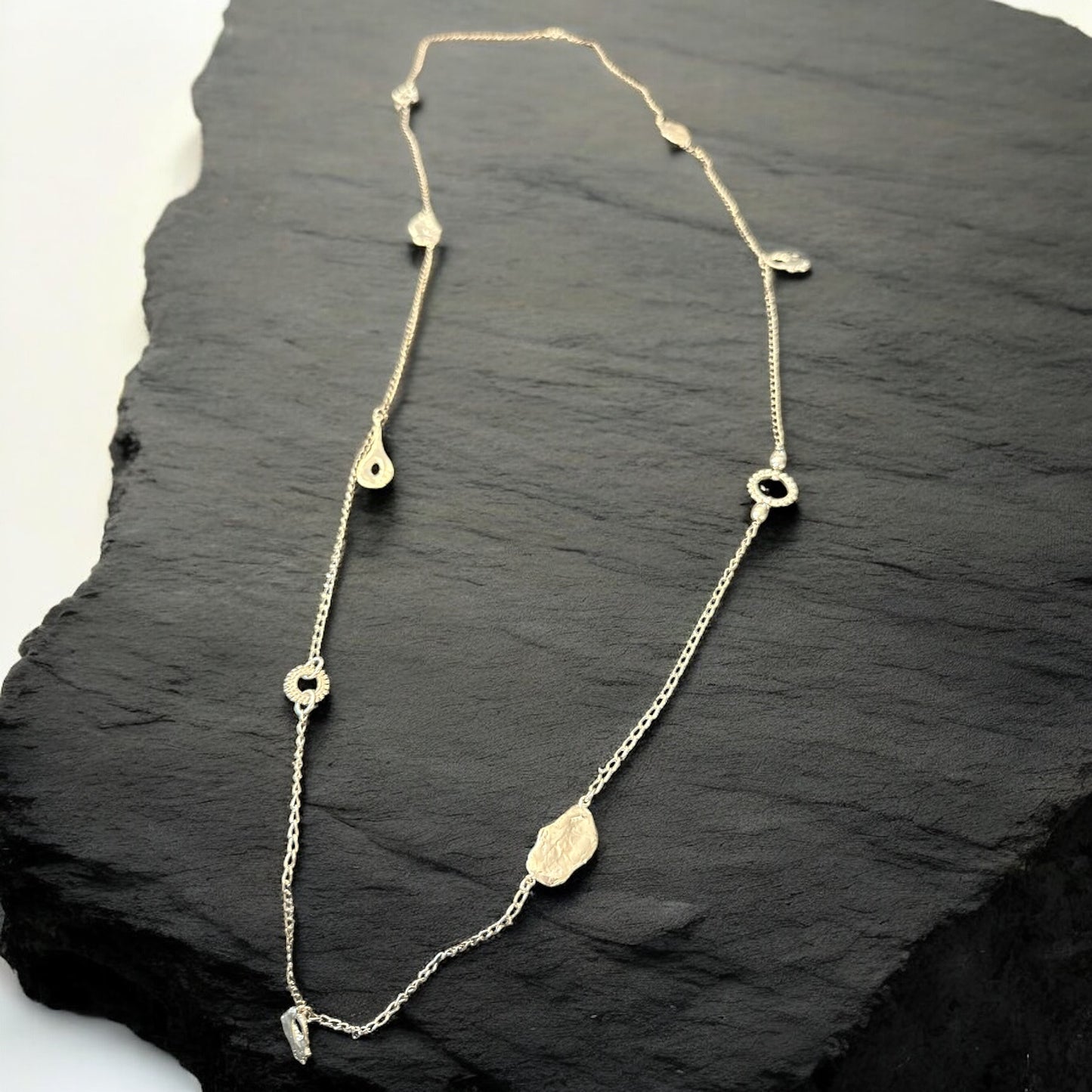 EXTRA LONG SILVER NECKLACE ‘’N298SS’’