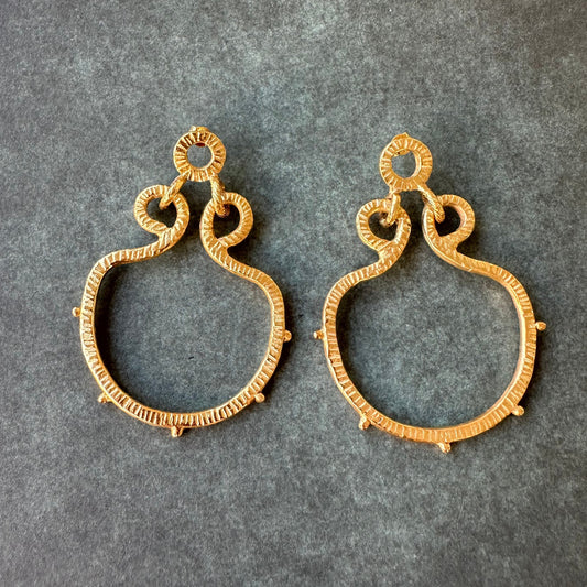 GOLD HARPS EARRINGS ‘’E031GP’’