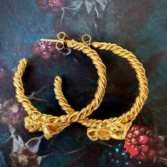 GOLD HOOPS EARRINGS ‘’E028GP’’