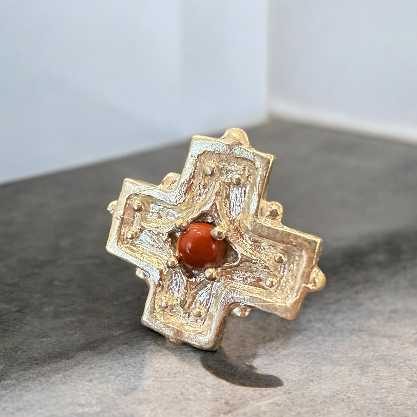 CROSS RING ‘’R234SS CORAL’’