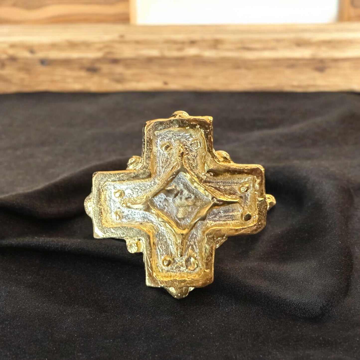 GOLD CROSS RING ‘’R234GP’’