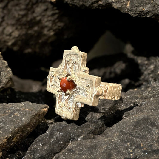 CROSS RING ‘’R234SS CORAL’’