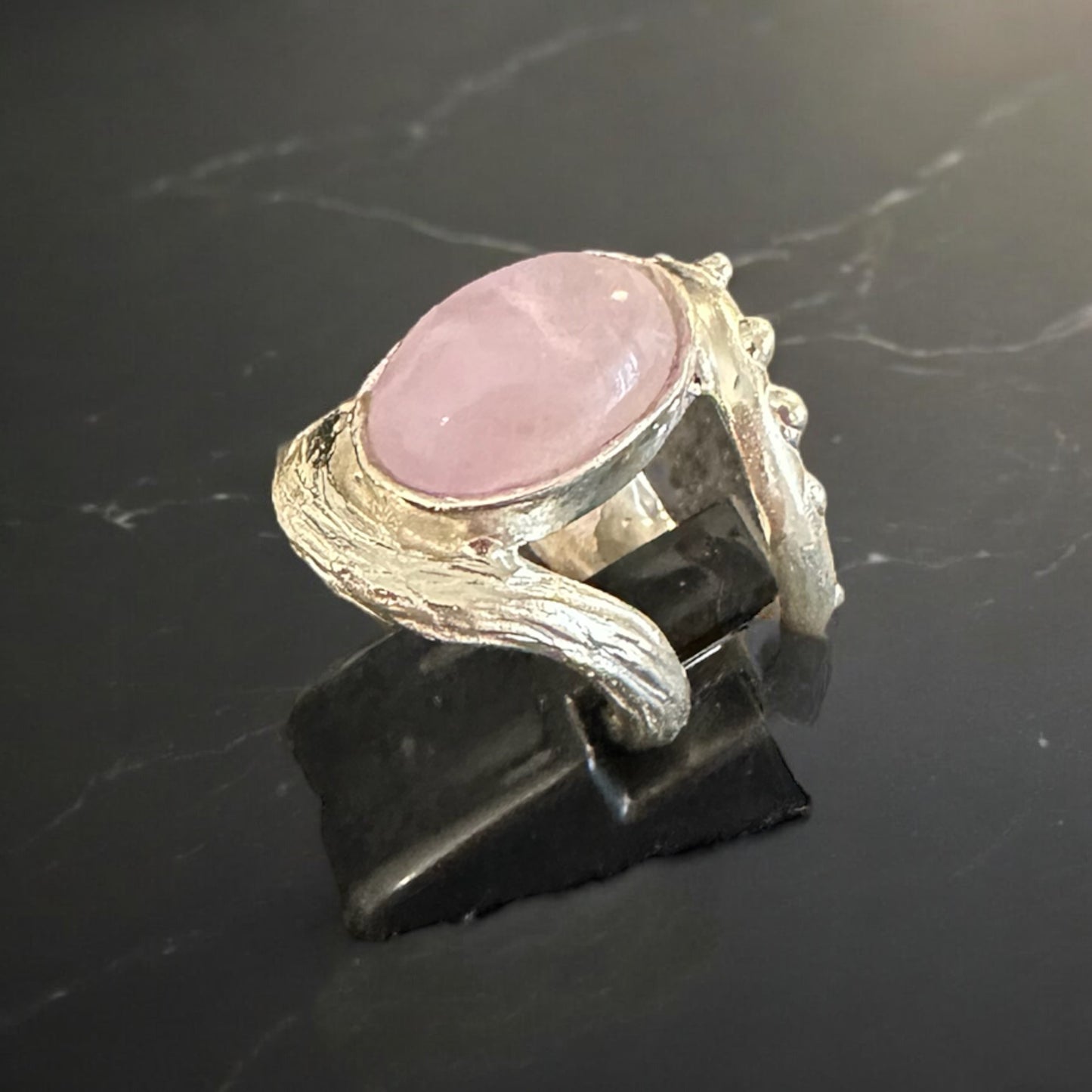 RING ''R457SSS  PINK QUARTZ''