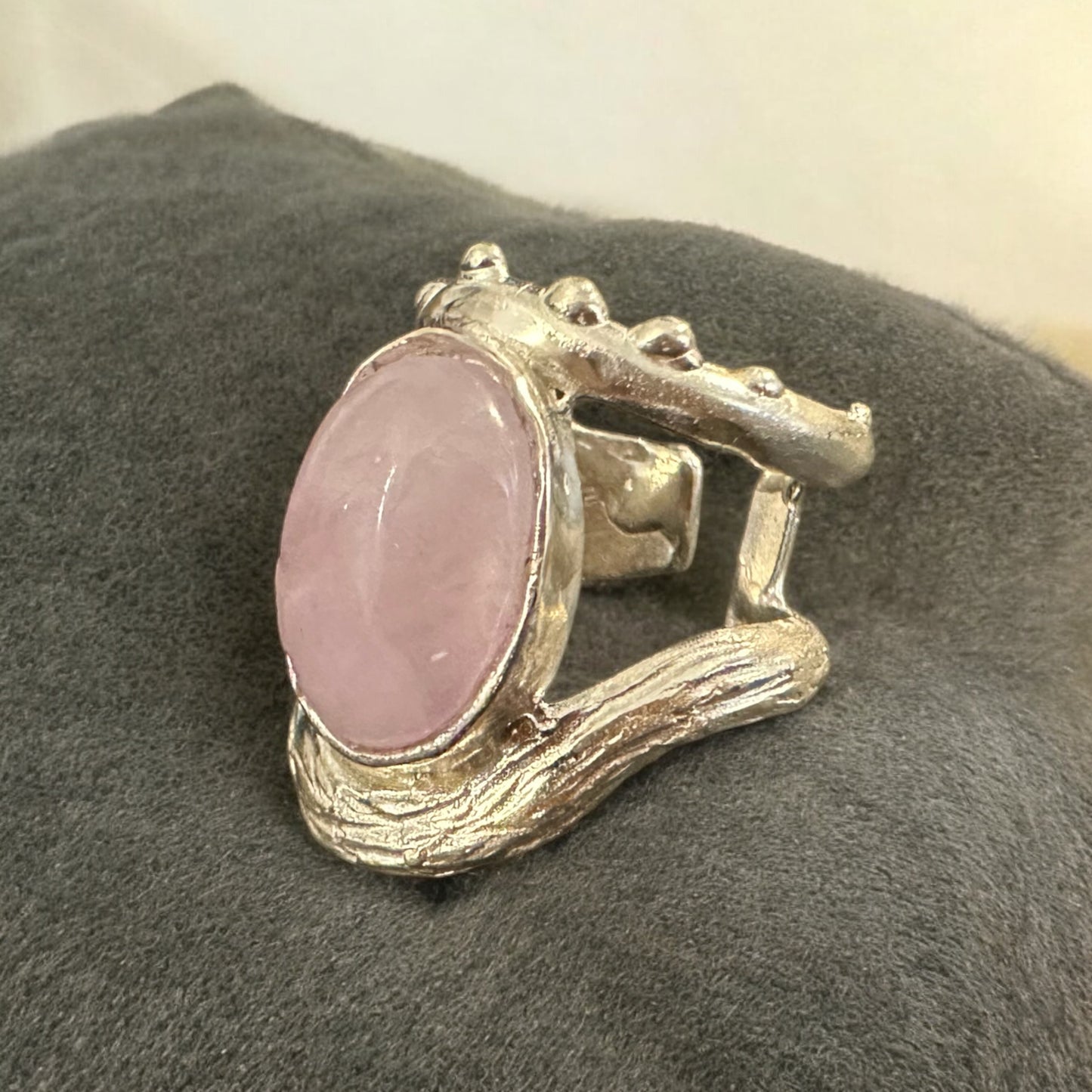 RING ''R457SSS  PINK QUARTZ''