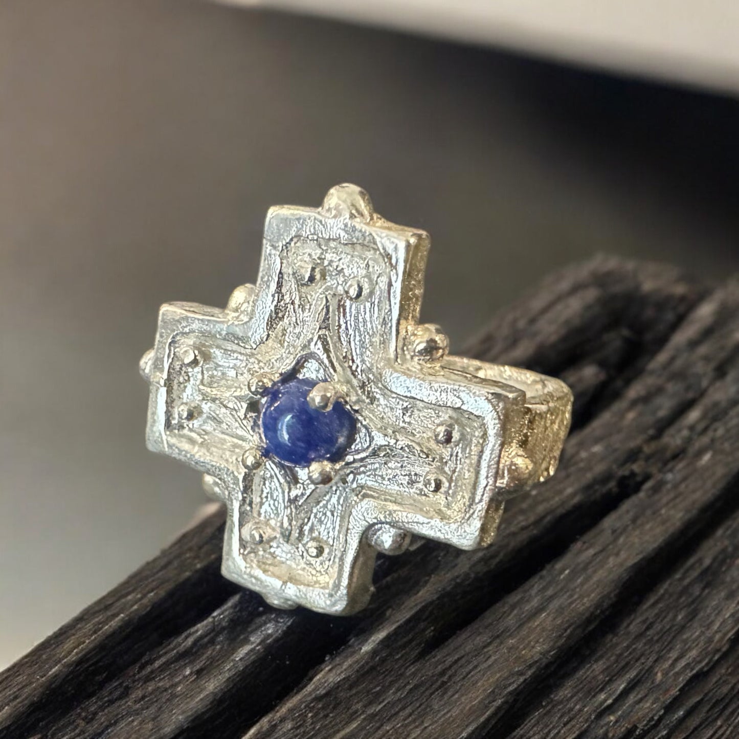 CROSS RING ‘’R234SS SODALITE’’